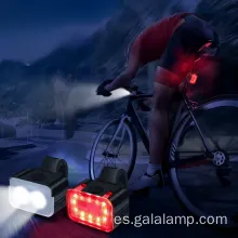Set de luz de bicicleta impermeable recargable de USB